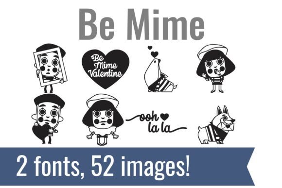 Be Mime Dingbats: Whimsical Graphics for Silent Storytelling