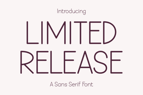 Limited Release: The Quiet Power of a Minimalist Sans Serif