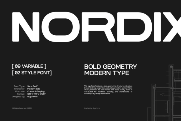 Nordix: The Bold Geometric Sans Serif for Modern Design
