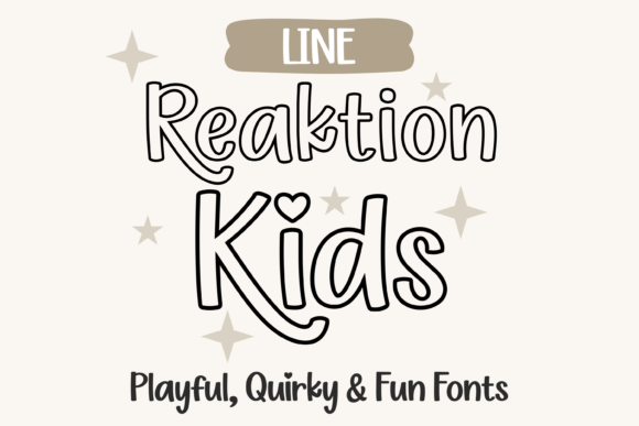 Reaktion Kids Line: A Playful Typeface for Creative Projects
