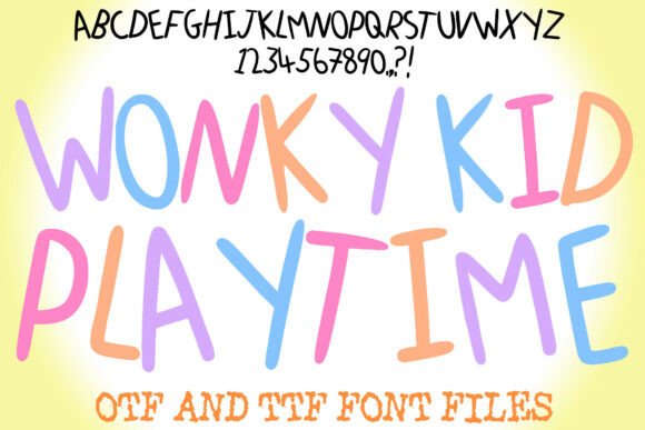 Wonky Kid Playtime: A Font That Feels Like a Friendly Handwritten Note